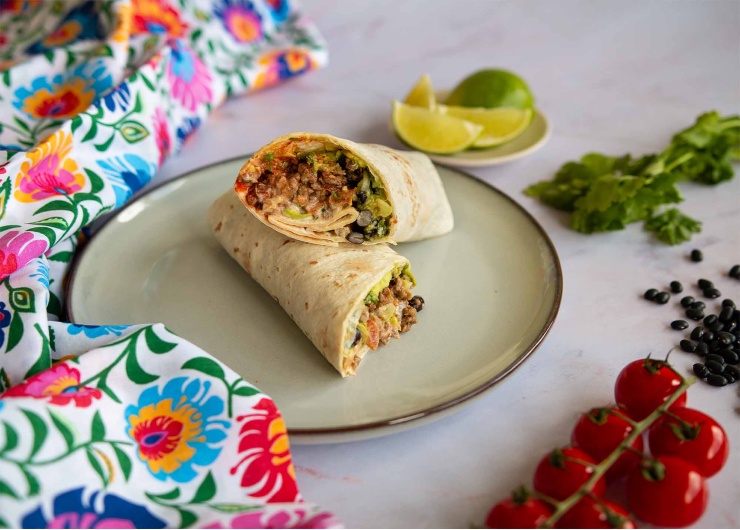 Burritos au bœuf – duo de sauces mexicaines